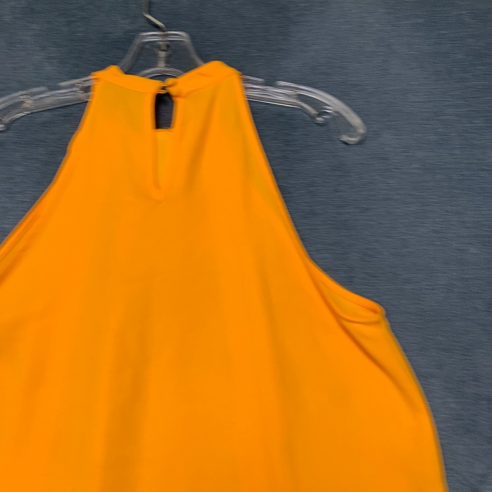 Victoria Beckham For Target Blouse Top Womens M Marigold High Neck Scallop Trim - Picture 14 of 15